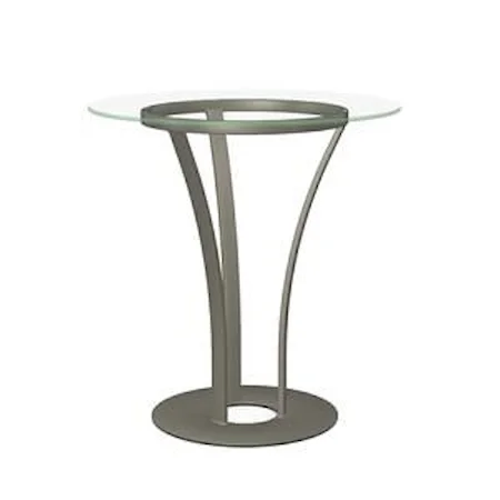 Customizable Dalia Table with Round Glass Top